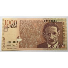 COLOMBIA 2011 . ONE THOUSAND 1,000 PESOS BANKNOTE . ERROR . MIS-MATCHED SERIALS
